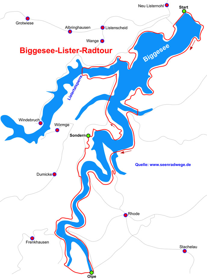 Biggesee Listersee Route
