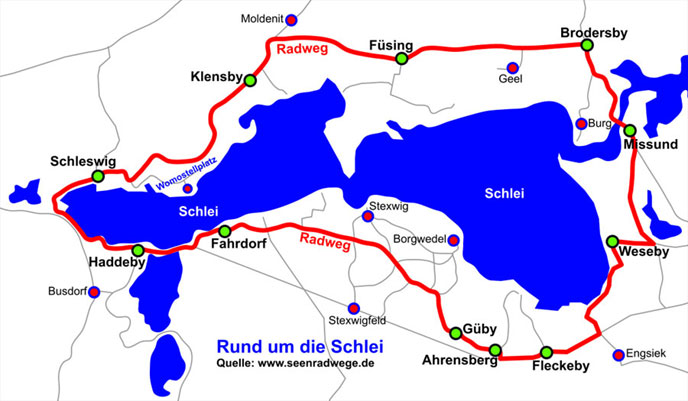 Radweg in der Schlei