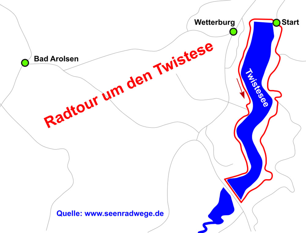 Radtour um den Twistesee