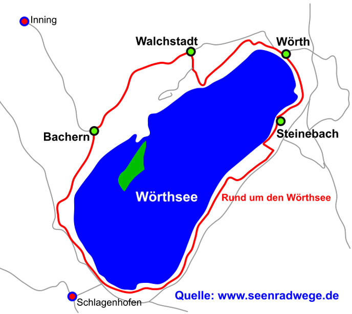 Woerthsee-Radwege